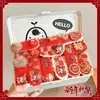 Horquilla de Peluche Roja de Año Nuevo 2025 para Niños Pinza Lateral para Flequillo de Niñas Pinza BB para el Cabello Horquilla para el Cabello