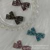 Lujo Alto Colorido Diamante Completo Arco Cruzado Tarjeta 39mm Aretes DIY Aretes Collar Pulsera Nicho Lujo Ligero de Alta Gama