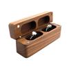 Nueva Caja para Anillos Largos Caja Magnética Cuatro Anillos Caja de Joyería Empaque de Nogal Negro para Joyería Empaque de Joyería Propuesta Mujeres