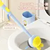 Cepillo de inodoro de ventosa relleno de líquido para uso doméstico, sin puntos ciegos, montado en la pared, especializado para limpiar, elimina el sarro, cepillo de baño duradero