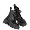 2026 Novas Botas Martin de Solado Grosso Femininas Estilo Britânico Zíper Lateral Botas de Outono Simples Fazem Pessoas Baixas Parecerem Mais Altas Sapatos Simples Versáteis