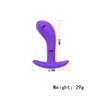 Juego de tres piezas de tapón anal curvo de silicona para masaje de próstata en hombres y tapón anal para punto G en mujeres, juguete vestible