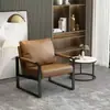 Cadeira de Negociação Estilo Nórdico Sala de Estar Casa Escritório Ferro Forjado Sofá Preguiçoso Reclinável Cadeira de Luxo Leve Sofá Individual