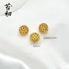 Cuentas Espaciadoras Doradas Arena Chapadas en Cobre de Larga Duración Pulsera Hecha a Mano DIY Pulsera de Cuerda para la Mano Accesorios de Joyería para Collar