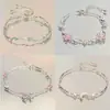 Pulsera de Cuentas Arcoíris Sonriente Plata Rota Niche para Mujer Todo Fósforo Dulce Elegante Plegable Jue Zi Nuevos Accesorios