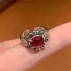 Anillos vintage apilables estilo palacio, únicos y de nicho, anillos vintage para el dedo índice para mujer, sensación de alta gama, anillos abiertos ajustables