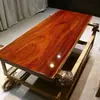 Mesa de Chá Okan de Madeira Maciça Placa Grande Estilo Chinês Mesa e Cadeira de Escritório para Chefe Combinação de Troncos
