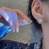 Pendientes para el Día de San Valentín, lujo ligero, combinan con todo, pendientes de corazón de amor, colgantes de aceite, incrustaciones de diamantes, pendientes de estilo múltiple para el Día de San Valentín