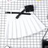 Cinto Curto Cintura Alta Saia Plissada Primavera e Outono Novo Cinto Personalizado Saia Curta Luz Saia Madura Saia Linha A