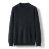 Suéter de cachemira de montaña 100% para hombre, jersey holgado de cuello redondo de color sólido grueso, suéter de punto cálido, camisa de manga larga