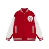 Retro Americano Calle Cruzada Bordado Pesado Etiqueta de Acero Chaqueta de Béisbol Holgada Unisex Otoño Nuevo Abrigo