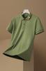 Camisa Polo Transfronteiriça Masculina Verão Fina Seda Gelo Manga Curta Camiseta Negócios Pai Manga Curta Camiseta Lapela Top