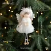 Nuevo Colgante de Ángel con Cuernos de Peluche Navideño para Niña Decoración de Árbol de Navidad Muñeca Creativa Adorno Colgante