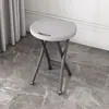 Taburete Plegable, Taburete Portátil para el Hogar para Cambiarse los Zapatos, Taburete de Mesa de Café, Silla de Mesa de Comedor, Taburete de Baño, Soporte Metálico Multifuncional de Almacenamiento en la Puerta