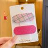 Pinza para el Cabello Roja con Lazo para Niñas 2026 Nuevo Estilo Celebridad de Internet Linda y Delicada Imitación Accesorio para el Cabello de Verano con Banda Lateral de Poliéster