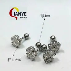 锆石耳骨钉 出口欧美热销新款 速卖通Eaby热卖穿刺耳钉 厂家直销