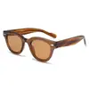 Gafas de Sol Nicho Estilo Coreano Estilo Ins con Montura Gruesa, Versátiles para Salir, Gafas Redondas Anti Luz Azul Sin Graduación Wm2601
