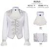 Conjunto de Estilo de Corte Transfronterizo Camisa con Cuello Alto Fruncido Retro Disfraz de Performance de Corte Francés Medieval Camisa Formal
