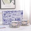 Juego de Taza y Platillo de Porcelana de Hueso Estilo Europeo Moderno, Exquisito Lujo para el Té de la Tarde, Juego de Té para el Hogar, Ideal para Regalar, Exclusivamente para Ventas Transfronterizas