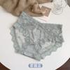 Ropa interior de encaje satinado para chicas francesas, de cintura media, de seda morera, antibacteriana, de viento puro, de talla grande para damas, venta al por mayor.