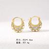Pendientes sencillos y compactos en forma de U, diseño de nicho, moda de alta gama, otoño e invierno, pendientes de anillo lisos para mujer, venta al por mayor