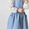 Comércio exterior em avental vestido de algodão e linho japonês e coreano vestido de bebê arte panificação churrasco jardinagem trabalho avental publicitário
