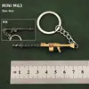 Mini Acessórios PUBG P90 S686 DP-28 Chaveiro de Liga Metálica Modelo de Arma Brinquedo Pequeno Ornamento