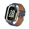 Adecuado para correa de Honor Watch 5, carcasa metálica de Honor Smartwatch 5, elegante correa lisa de cuero de microfibra