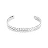 Pulsera moderna sencilla de 10 mm de acero inoxidable con forma de C abierta de trigo, pulsera europea y americana transfronteriza de acero de titanio estilo ins para mujer