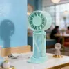2026 Novo Modelo Estilo Fresco Alça Estampada Mini Ventilador de Carregamento Turbo Suporte para Celular Ventilador USB de Três Velocidades