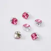 Pedrería sin base de Cristal K9, Pedrería Cuadrada con forma de Huevo de Paloma para Uñas, Accesorios para Uñas, Bolas de Pedrería para Uñas, Anillos Plateados