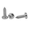 Tornillo autorroscante cabeza de sartén ranura de ciruela antirrobo de acero inoxidable 304 GB2670.1ST2.2ST2.9ST3.5