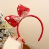Pasador de Pelo con Lazo de Año Nuevo y Borlas de Felpa, Pinza Roja para el Cabello para Niños, Adorno para la Cabeza con Ambiente Festivo para el Festival de Primavera