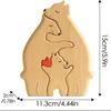 Adornos creativos de madera para hacer uno mismo, grabados para el hogar, familia, oso, rompecabezas, artesanías de madera, estatua popular de tallado de madera de animales