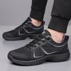 Sapatos Masculinos de Cadarço Verão 2025 Primavera/Verão Vazados Tênis de Treino Bico Redondo Malha Respirável Tênis de Cadarço Leves Sola Grossa