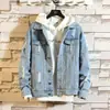 Jaqueta Jeans de Cyber Celebridade Masculina Primavera e Outono Nova Roupa de Trabalho TikTok Live Qualidade Marca Tendência Ins Estilo Hong Kong Jaqueta Jeans