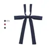 [compra uno y llévate otro gratis] corbata de lazo original JK para mujer de sarga fina, mango largo pequeño, accesorios para camisa de uniforme, moda versátil