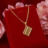 Oro de Arena Vietnamita Método Antiguo Ruyi Ábaco Calado Colgante de Collar Ruyi Ábaco Cadena para Clavícula Estilo Caliente para Sala de Transmisión en Vivo de Mujeres
