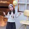Beixinan 280g Camiseta Térmica Base de Algodón Puro Suave para Niños, Camiseta de Manga Larga 100% Algodón Clase A