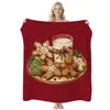Manta de Franela de Ángel Navideño Simple Transfronteriza, Manta Cubierta para Aire Acondicionado Estampada, Manta Temática Navideña, Personalizable