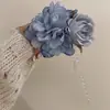 Nuevo Accesorio para el Cabello con Borla y Flor Estilo Chino Retro, Modelo Nuevo Super de Hada 2026, Pasador de Flor de Peonía y Rosa para Mujer Estilo Nacional Hanfu