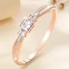 Joyería Transfronteriza de Oriente Medio, Exquisita y de Moda, Pulsera para Mujer de Lujo Ligero con Circonita Microincrustada, Pulsera Simple de Gama Alta al por Mayor