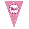 Serie de Fiesta de Bienvenida al Bebé Banderín Triangular Accesorios para Fiesta Suministros de Decoración para Fiesta