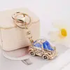 Chaveiro de Carro Fusca Feminino Fofo Pingente de Bolsa com Strass Chaveiro de Metal Criativo Presentes de Comércio Exterior Venda por Atacado