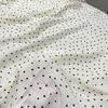 Algodón 100% Gasa de Doble Capa Crepé Tela Clásica de Lunares Ropa para Bebé Pijamas Manta Ropa para Niños Estampado Clásico Blanco y Negro