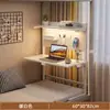 Escritorio de Computadora Colgante para Dormitorio Universitario con Tablero Perforado Plegable Mesa de Almacenamiento con Luz Escritorio de Estudio para Cama de Dormitorio