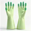 Guantes de Lavar Platos Domésticos de Color Degradado para Mujer, Guantes de Limpieza de Cocina Duraderos, Guantes de Goma Impermeables para Lavandería