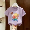 Nuevos tops de verano 2026, algodón puro, para niñas, niños y niños mayores, ropa de verano moderna para niños, camisetas de manga corta de verano para niñas