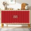 Nueva Cortina Roja para Gabinete, Cortina de Boda, Atmósfera de Boda, Cortina para Zapatero, Cortina sin Taladro