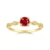 Anillo de Plata S925 con Granate Rojo Sangre, Anillo de Rubí de Lujo Ligero, Moderno y Sencillo para Mujer, Anillo de Granate para Mujer